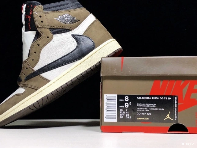 Rep TBK Air Scott OG 'Mocha' - 1 High Travis Retro x CD4487 Jordan 100 0708